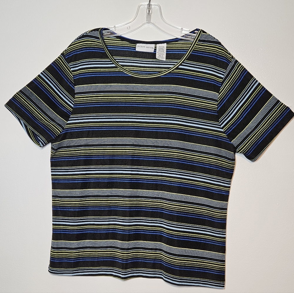 Jaclyn Smith Women's Striped Pullover Top, Sz XL
